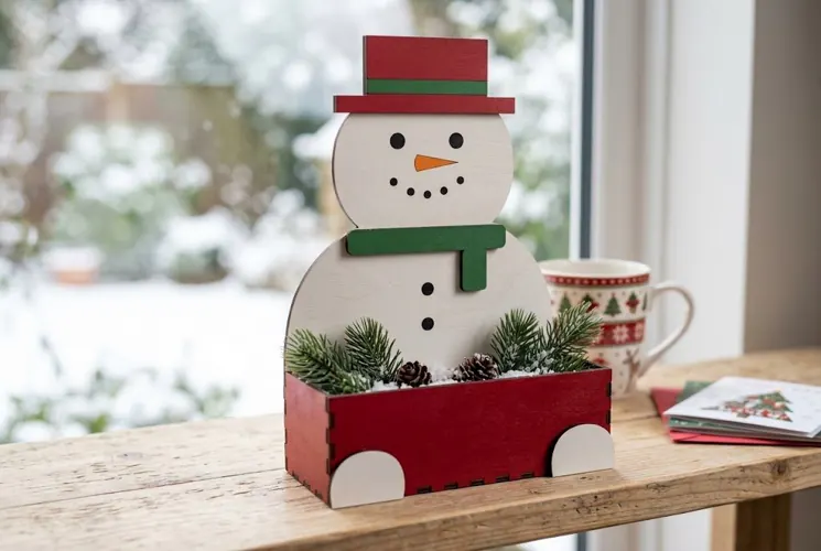 Snowman Treat Box and Holiday Centerpiece SVG