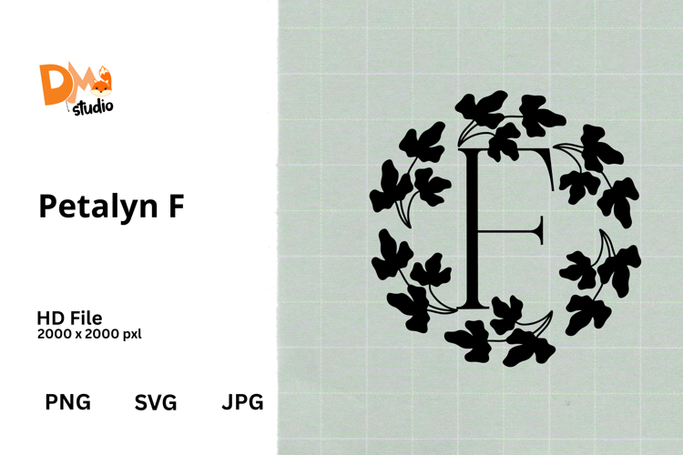 Floral Monogram Letter Svg Image 5