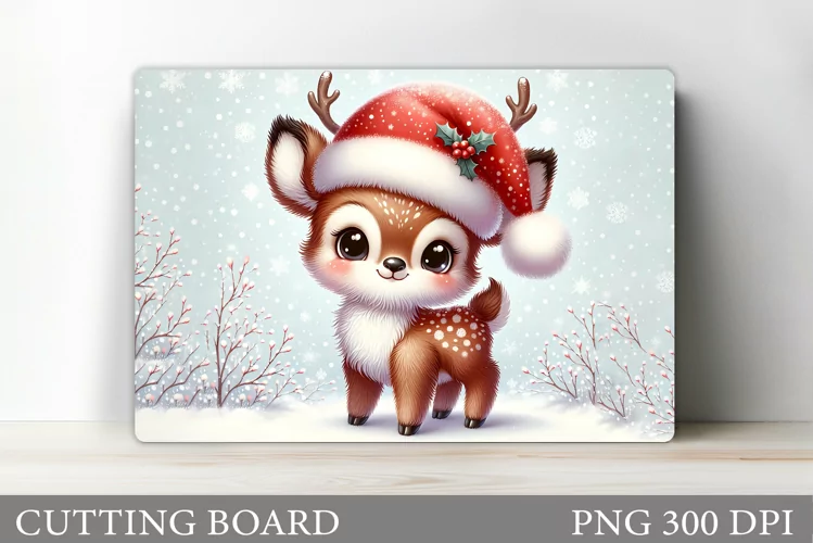 Christmas Deer Cutting Board. Christmas Cutting Board Design
