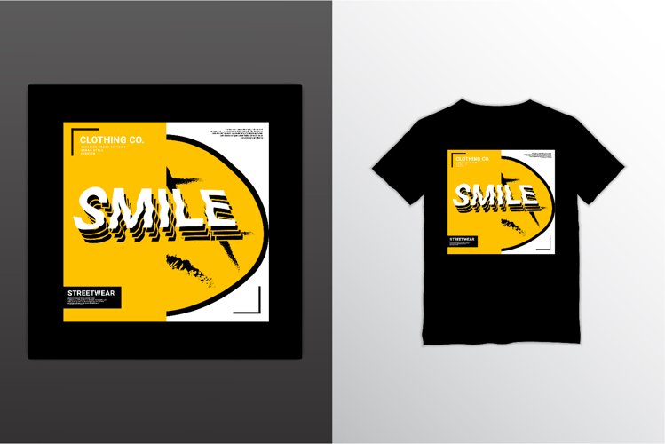 Smile writing design, suitable for screen printing t-shirts