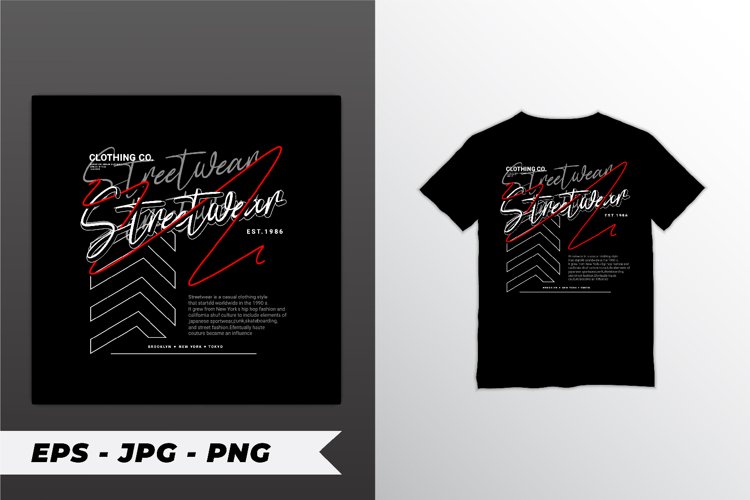 Streetwear t-shirt design, suitable for screen printing example image 1