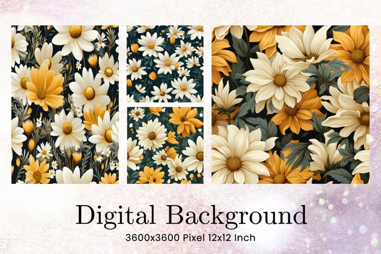 Flower Pattern Background Wallpaper Digital Paper_6