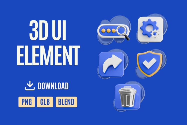 3D App UI Essentials Pack 04