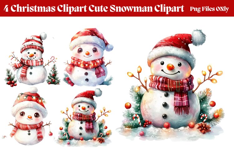 Cute Snowman Clipart Image 2