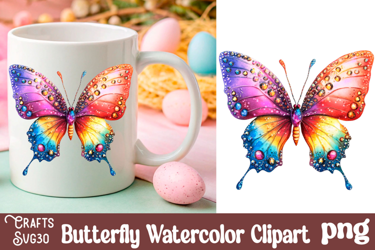 Watercolor Butterfly Clipart Image 15