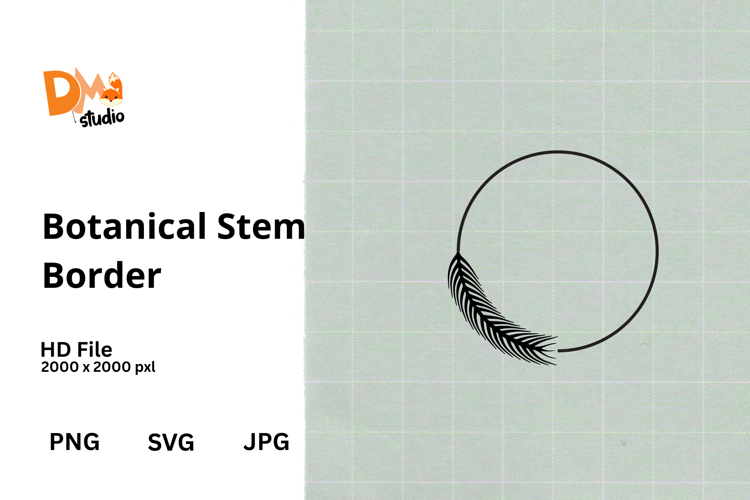 Botanical Stem Border Frame