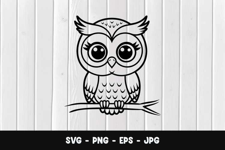 kawaii cute owl svg design