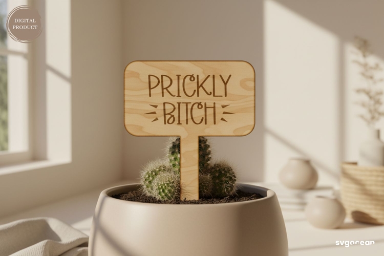 Wooden Plant Tag Laser Cut | Herb Label | SVG