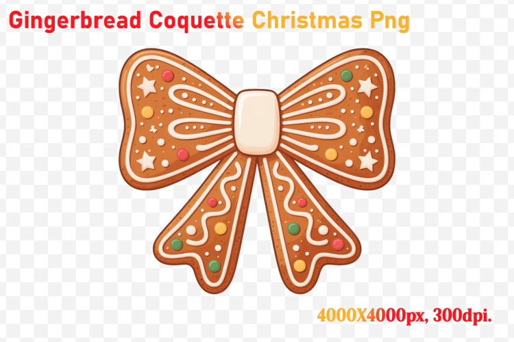 Gingerbread Coquette Christmas PNG Sublimation