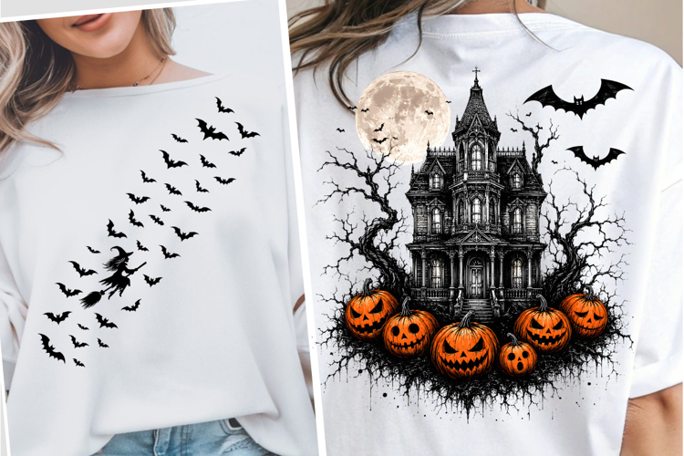 Trendy Haunted House PNG, Trending Halloween PNG, Spooky PNG