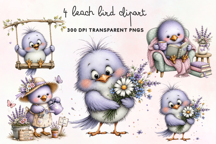 Beach Bird Clipart PNG