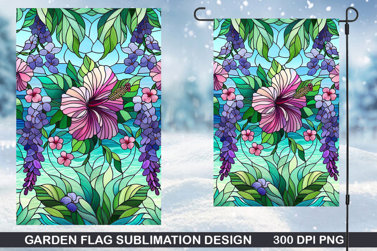 Flowers Garden Flag Sublimation| Summer Garden Flag PNG