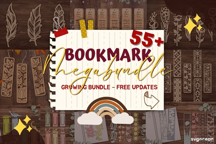 Bookmark Laser Cut Mega Bundle | Glowforge | SVG