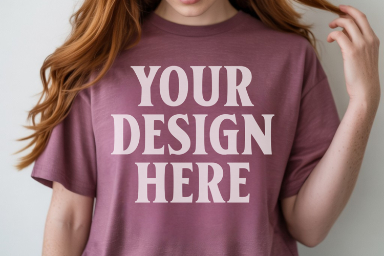 Comfort Colors 1717 Berry TShirt Mockup, CC1717 mockup, Tran