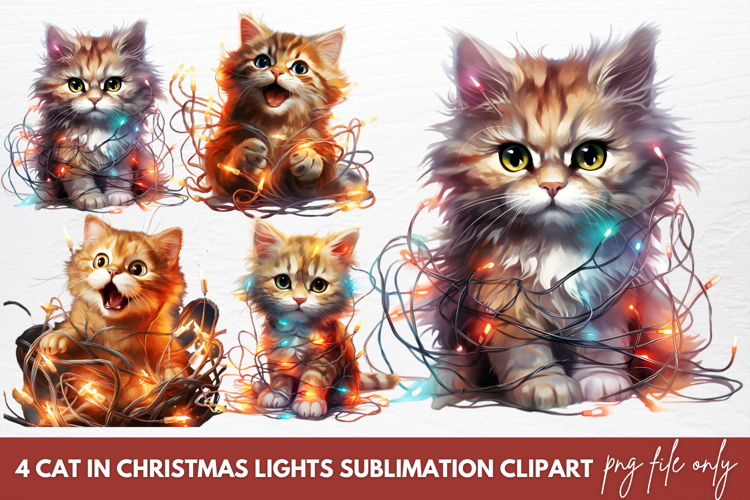 Christmas Cat Clipart Image 15