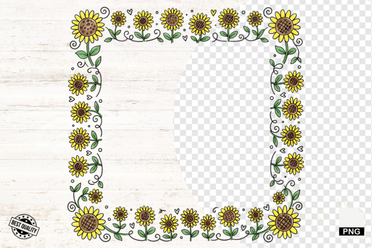 Sunflower Border Clipart Image 6
