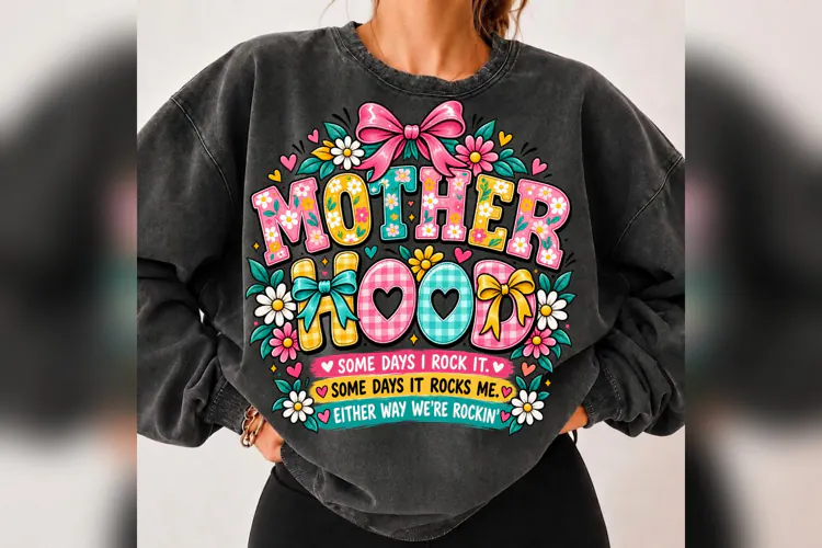Mother Hood PNG, Some Days I Rock It Motherhood PNG, Floral