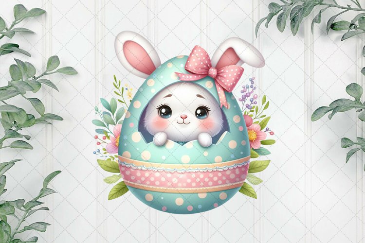 Bunny Peeking Sublimation Clipart