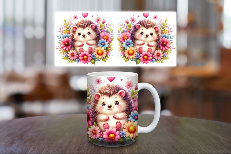 Mug Wrap Sublimation - baby hedgehog