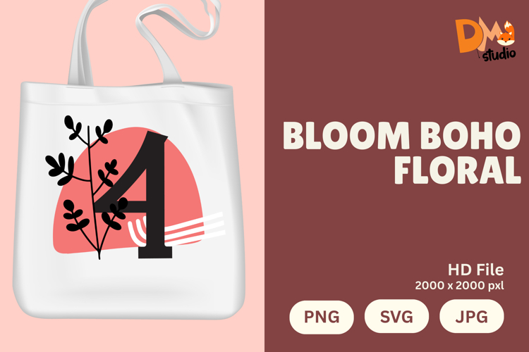 Boho Floral Svg Image 9