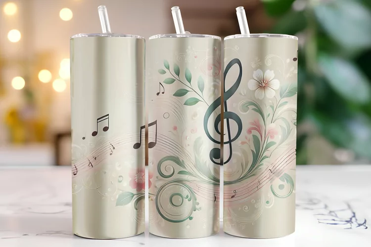 Music Tumbler Wrap | Sublimation | Tumblers