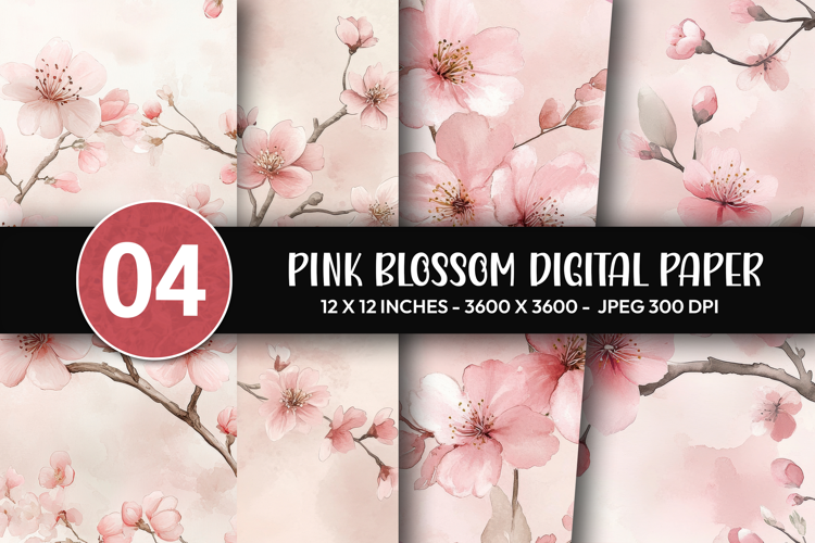 Pink Blossom Digital Paper