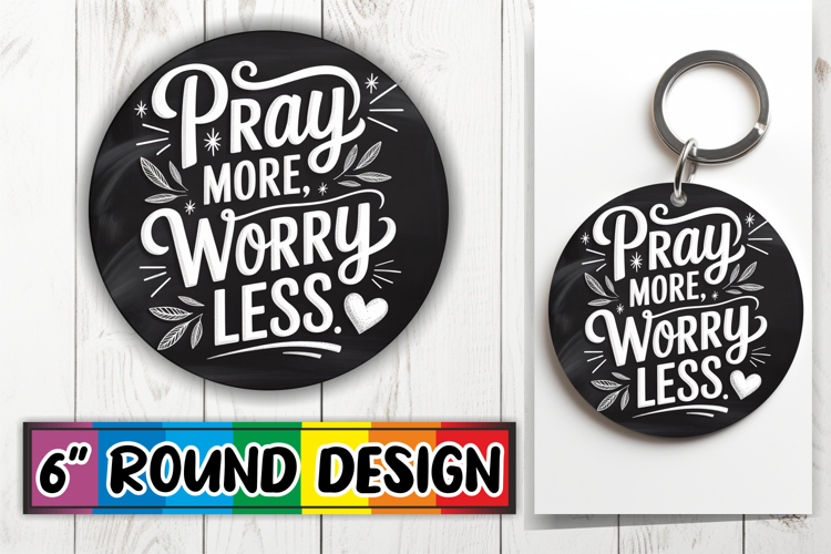 Unique Round Keychain Sublimation, Religious