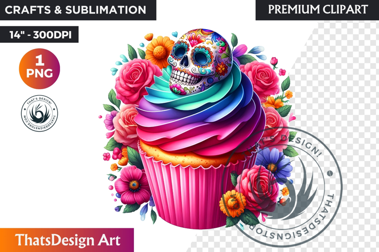 Pastel Floral Day of the Dead Clipart PNG,sugar skull design