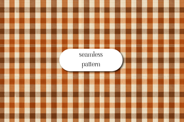 Autumn Gingham Pattern | Seamless Plaid Digital Paper