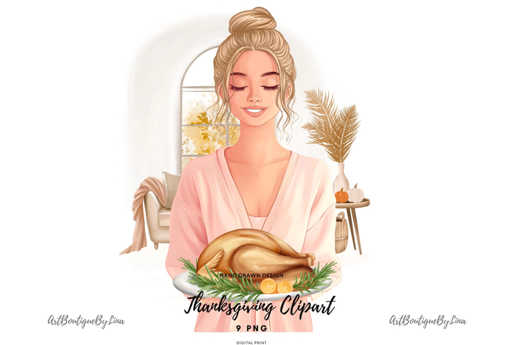 Thanksgiving Dinner Clipart Image 20