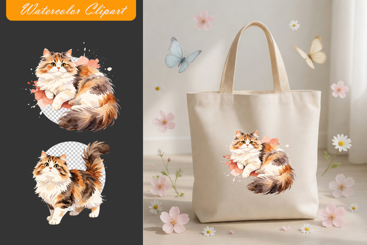 Cat Watercolor Image 17