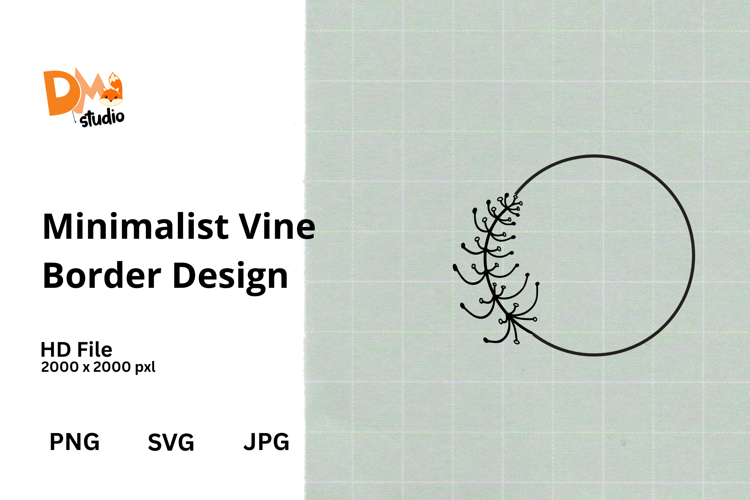 Minimalist Vine Border Design
