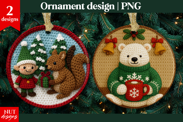 Christmas ornament Crochet animals, Woodland Baby Animals