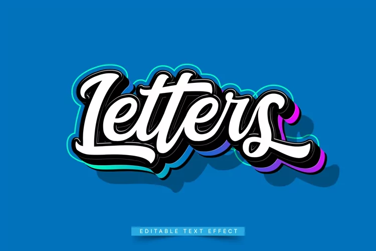 Editable Text Effect for Illustrator. Vector Graphic styles