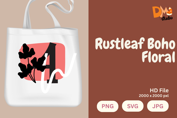 Rustleaf Boho Floral Monogram