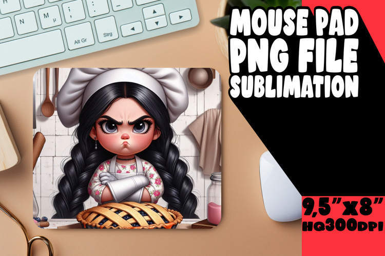 Unique Mouse Mat Sublimation, Girl Grumpy