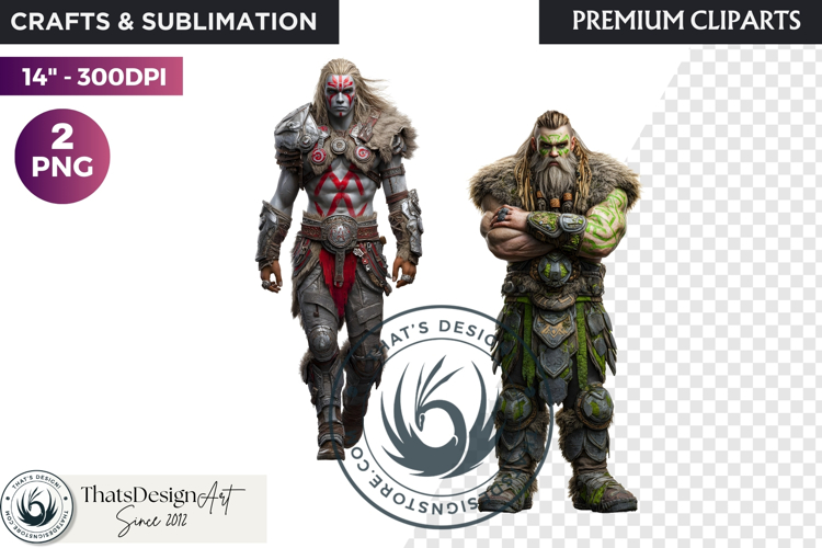 Viking Mythology Giants Clipart, Norse Jotuns gods