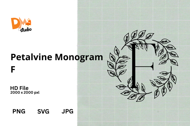 Floral Monogram Letter Svg Image 13