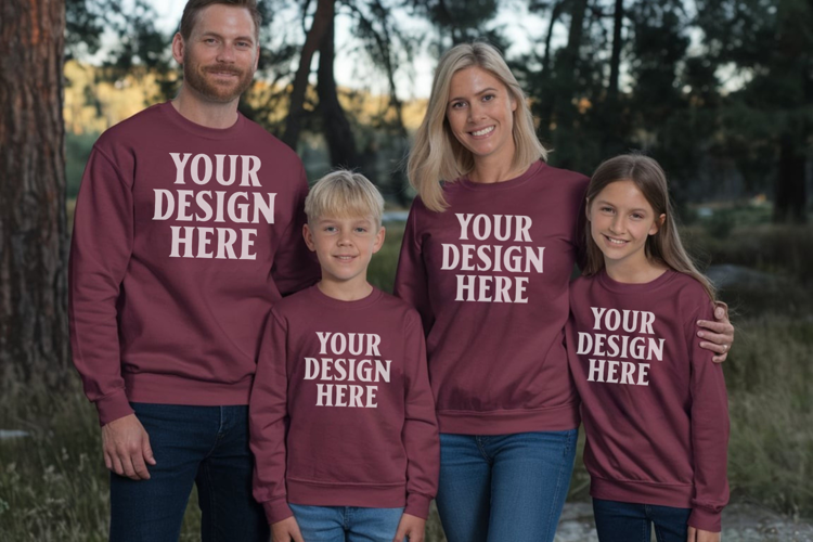 Christmas Family Group Tshirt Mockups