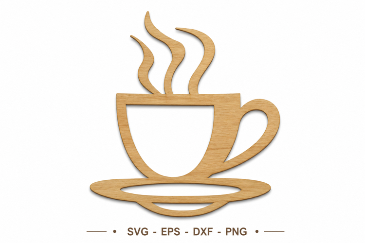 Coffee Cup Laser Cut File SVG