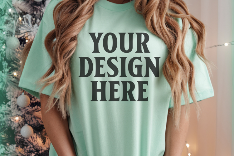Bay Christmas Comfort Colors 1717 Mockups, CC 1717 mockups
