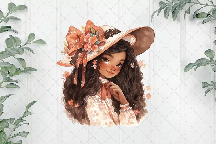 Cottagecore Ebony Girl Sublimation