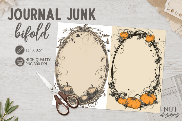 Pumpkin Journal Junk printable cottagecore fall ephemera