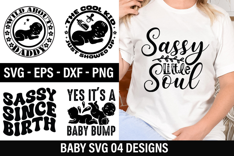 Baby Quotes SVG Design - The Cool Kid Just Showed Up