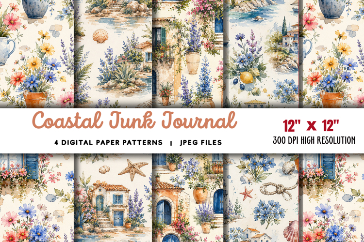 Coastal Junk Journal Pages JPG
