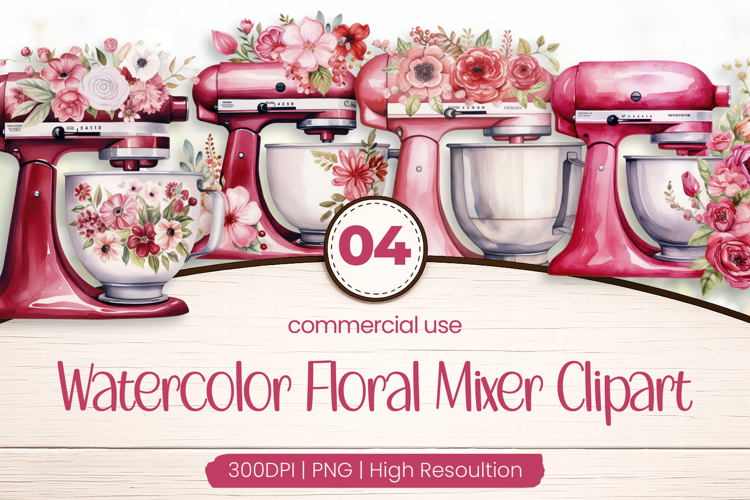 Floral Mixer Clipart PNG