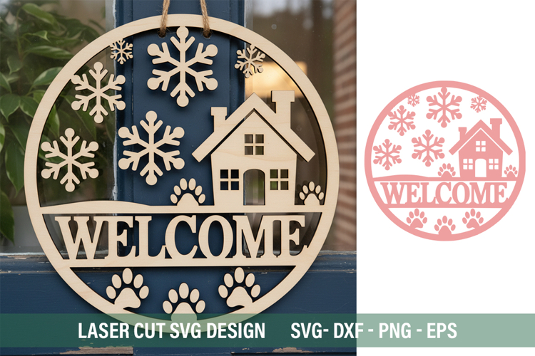 Welcome SVG - Laser Cut Design