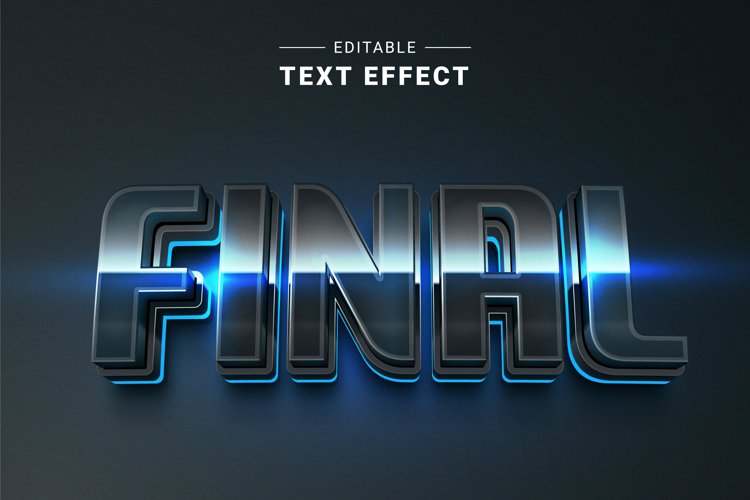 Editable Text Effect for Illustrator. Vector Graphic styles example image 1