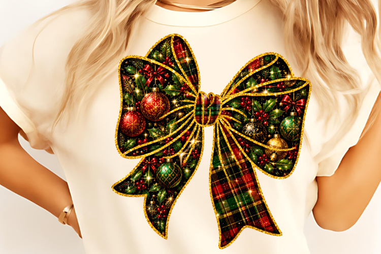 Christmas Bow PNG, Hand Drawn Holiday Ribbon Bows PNG