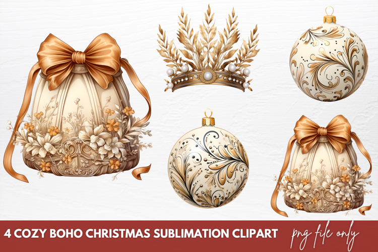 Boho Christmas Clipart Image 4
